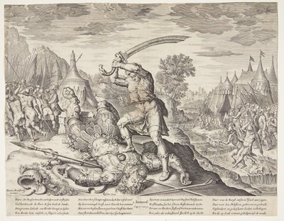 Dawid odcina głowę Goliata autorstwa Ubekendt efter ubekendt efter Maarten van Heemskerck