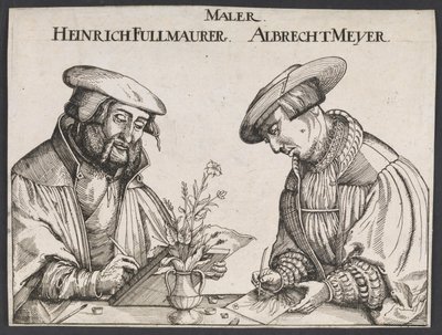 Portret Heinricha Füllmaurera i Albrechta Meyera autorstwa Ubekendt tysk 1500 tallet