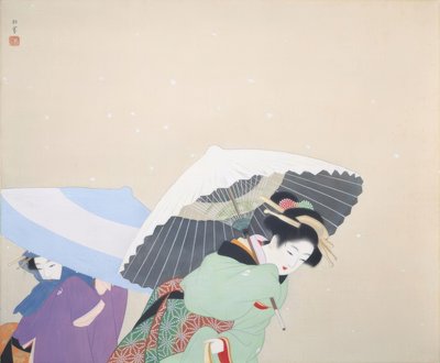 Duże płatki śniegu autorstwa Uemura Shoen