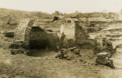 Budynek Trilobed, al-Fustat, Egipt, zdjęcie autorstwa Ugo Monneret de Villard autorstwa Ugo Monneret de Villard