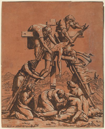 Zdjęcie z krzyża autorstwa Ugo da Carpi after Raphael