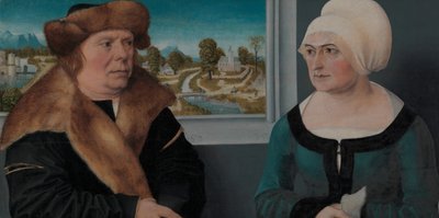 Portret mężczyzny i jego żony Lorenz Kraffter i Honesty Merz, 1512. autorstwa Ulrich Apt the Elder