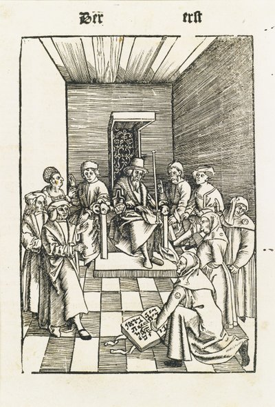 Przysięga żydowska z Laienspiegel, Augsburg, 1509 autorstwa Ulrich Tengler