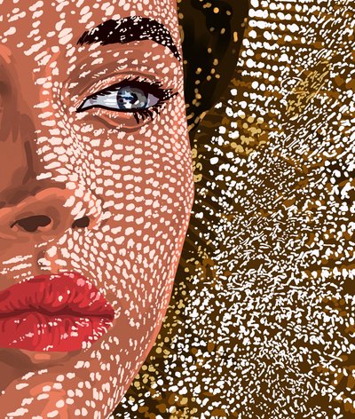 Portret w cieniu plam światła autorstwa Uma Gokhale
