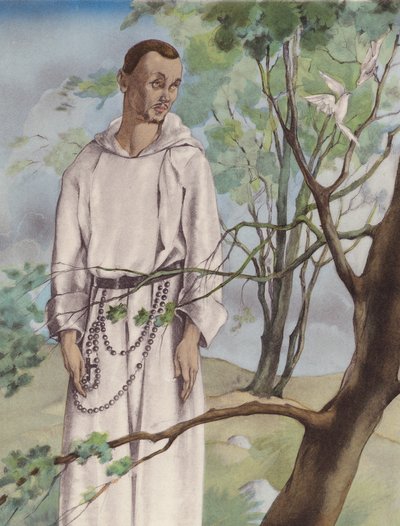 Ilustracja Brunelleschiego do Contes et Nouvelles de La Fontaine (kolorowa litografia) autorstwa Umberto (after) Brunelleschi