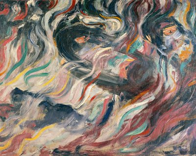 Nastroje: pożegnania Umberto Boccioniego (1882-1916), detal autorstwa Umberto Boccioni