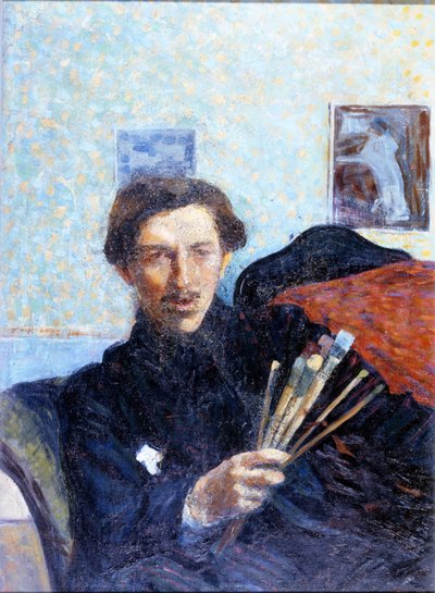 Autoportret Umberto Boccioniego w 1908 roku. Brera Art Gallery Mediolan. autorstwa Umberto Boccioni