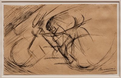 Studia na dynamizm rowerzysty autorstwa Umberto Boccioni