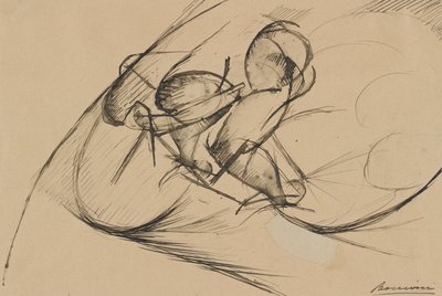 Badanie siły dynamicznej rowerzysty II autorstwa Umberto Boccioni