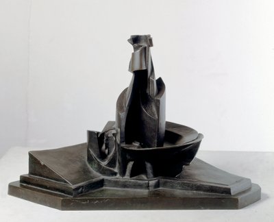 Rozwój butelki w przestrzeni (Rozwój butelki w przestrzeni) Rzeźba z brązu autorstwa Umberto Boccioniego (1882-1916) 1912 Wymiary: 38,1 cm Mediolan, Museo del Novecento autorstwa Umberto Boccioni