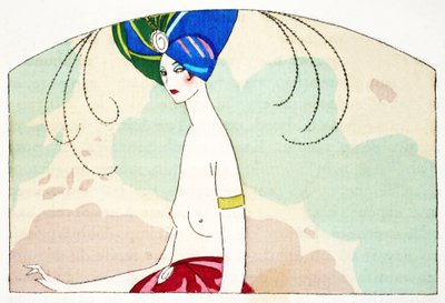 Bal maskowy (druk pochoir) autorstwa Umberto Brunelleschi