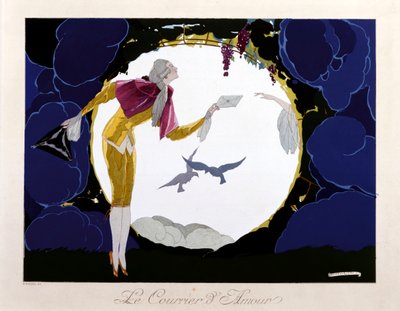Poczta miłości, ok. 1924 (szablon) autorstwa Umberto Brunelleschi