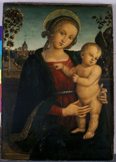 Madonna z Dzieciątkiem, 1500 (tempera na drewnie) autorstwa Umbrian School