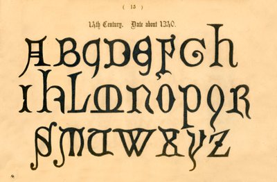 14 wiek. Data około 1340, 1862 autorstwa Unbekannt