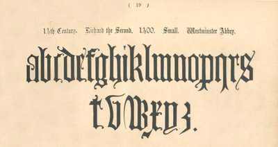 14 wiek. Ryszarda Drugiego. 1400. Mały. Opactwo Westminsterskie, 1862 r. autorstwa Unbekannt