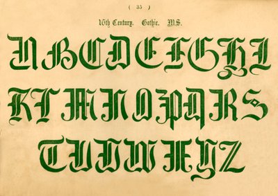 16 wiek. Gotyk. MS, 1862 autorstwa Unbekannt