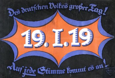 19 stycznia 1919. Niemieckie wybory federalne, 1919. autorstwa Unbekannt