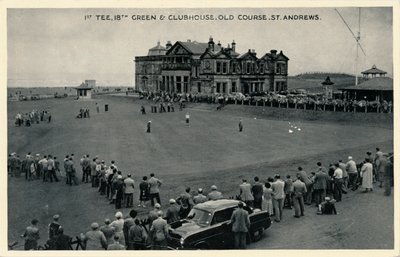 1. Tee, 18. Green & Clubhouse, Old Course, St. Andrews, c1955 autorstwa Unbekannt