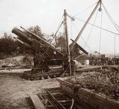 Moździerz 220, Genicourt, północna Francja, c1914-c1918 autorstwa Unbekannt