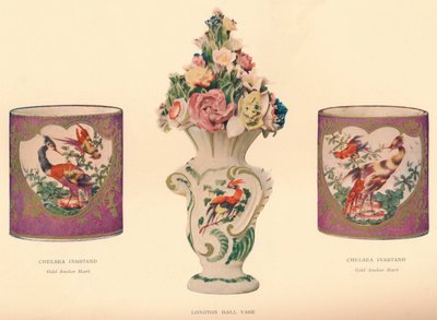 2 kałamarze Chelsea i wazon Longton Hall, c1755 autorstwa Unbekannt