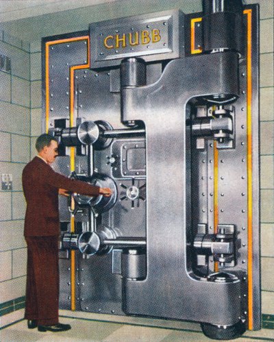 30-tonowe drzwi skarbca, 1938 autorstwa Unbekannt