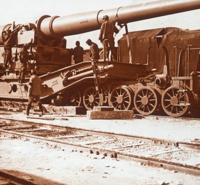 370 działo kolejowe o nazwie Louise, Mailly, północna Francja, c1914-c1918 autorstwa Unbekannt