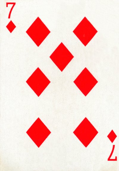 7 Diamentów z talii kart do gry Goodall & Son Ltd., c1940. autorstwa Unbekannt