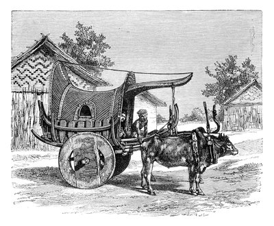 Wóz birmański, Birma Myanmar, 1895 autorstwa Unbekannt