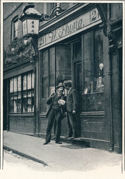 Sklep chiński, Limehouse, Londyn, ok. 1900 1901 r. autorstwa Unbekannt