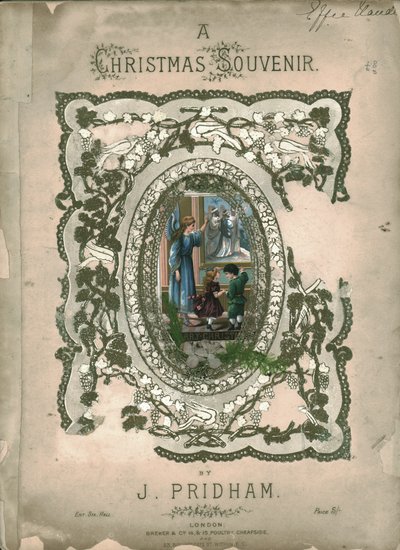 Pamiątka bożonarodzeniowa, strona tytułowa do nut, ok. 1860 r. autorstwa Unbekannt