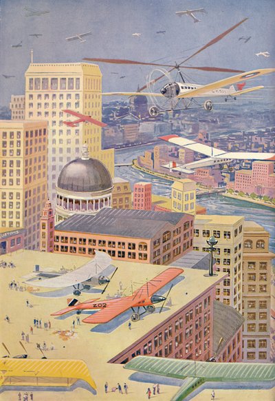 Miasto przyszłości, 1927 autorstwa Unbekannt