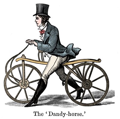 Koń Dandy lub Draisienne typu modny c1820 autorstwa Unbekannt