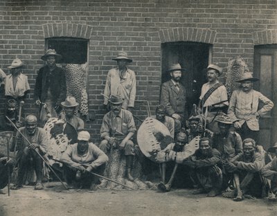 Grupa Afrykanerów i Zulusów, ok. 1900. autorstwa Unbekannt