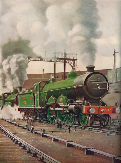 Ciężki pociąg ekspresowy wyjeżdżający z Kings Cross, L.NE.B., 1926 r. autorstwa Unbekannt