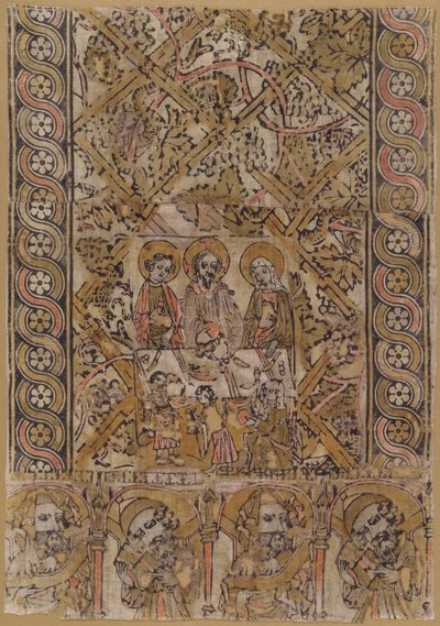 Płótno na mównicę z małżeństwem w Kanie, c. 1400. autorstwa Unbekannt