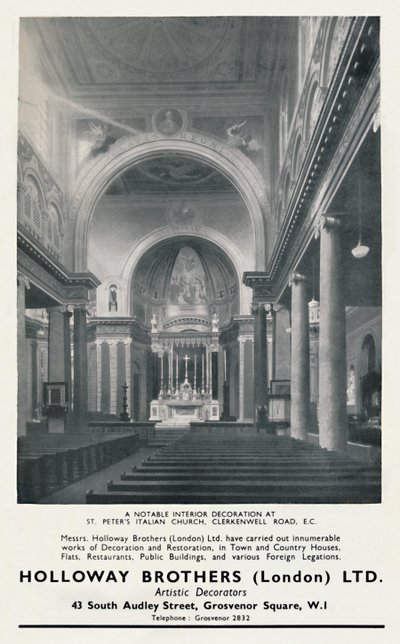 Godna uwagi dekoracja wnętrz w włoskim kościele św. Piotra, 1933 r. autorstwa Unbekannt