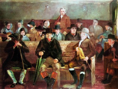 Spotkanie kwakrów, 1839 autorstwa Unbekannt