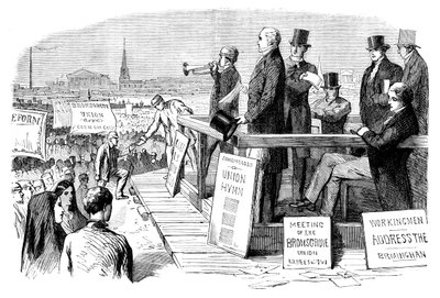 Demonstracja ustawy o reformie, Birmingham, West Midlands, ok. 1832 r., ok. 1895 r autorstwa Unbekannt