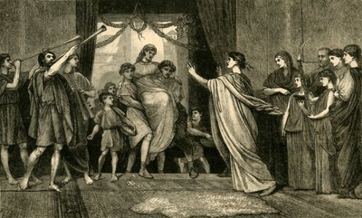 Wesele rzymskie. - Powrót panny młodej do domu, 1881. autorstwa Unbekannt
