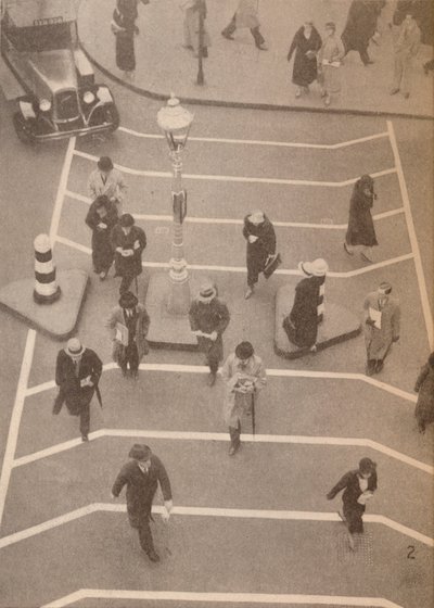 Pas bezpieczeństwa naprzeciwko stacji Charing Cross, c1934, 1935 autorstwa Unbekannt