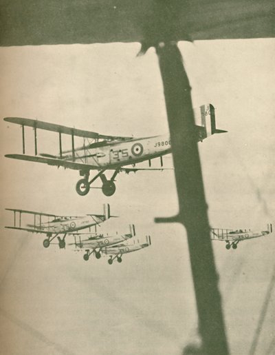 Eskadra Królewskich Sił Powietrznych lecąca w szyku, 1927 autorstwa Unbekannt