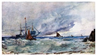 Studium nieba i morza z pokładu statku u wybrzeży Tarify, 1901 autorstwa Unbekannt