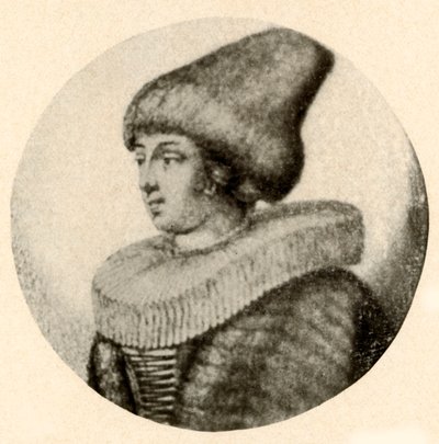 Szwedka w szpiczastej futrzanej czapce i kryzie, 1640, 1937. autorstwa Unbekannt