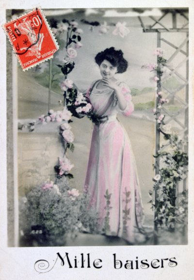 Tysiąc pocałunków, pocztówka francuska, ok. 1900 autorstwa Unbekannt