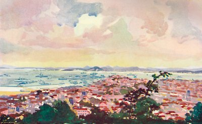 Widok na Rio i zatokę, 1914. autorstwa Unbekannt