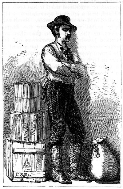 Posłaniec Wells Fargo z ich usługi ekspresowej dostawy przez Przesmyk Panamski, 1875 r autorstwa Unbekannt