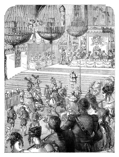 Bankiet w Westminster Hall z okazji koronacji króla Jerzego IV, 1821–1895 autorstwa Unbekannt
