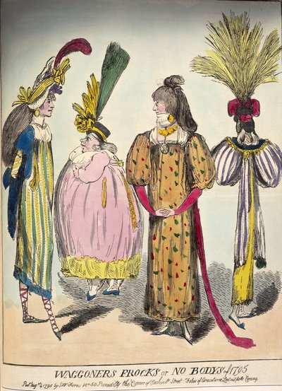 Karykatura mody z końca XVIII wieku, 1795 autorstwa Unbekannt