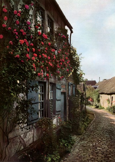 Brukowana ulica w Gerberoy, Francja, 1938 autorstwa Unbekannt