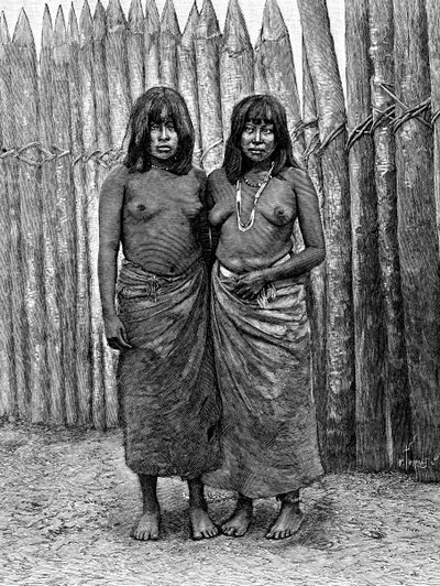 Kilka Hindusek Gran Chaco, Ameryka Południowa, 1895 r autorstwa Unbekannt